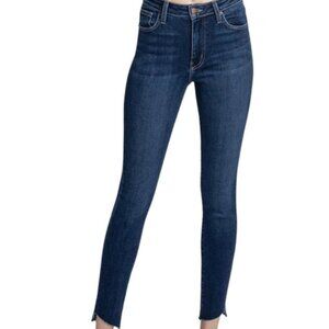 L.T.J. Verona High Waist Slant Hem Ankle Skinny Jeans